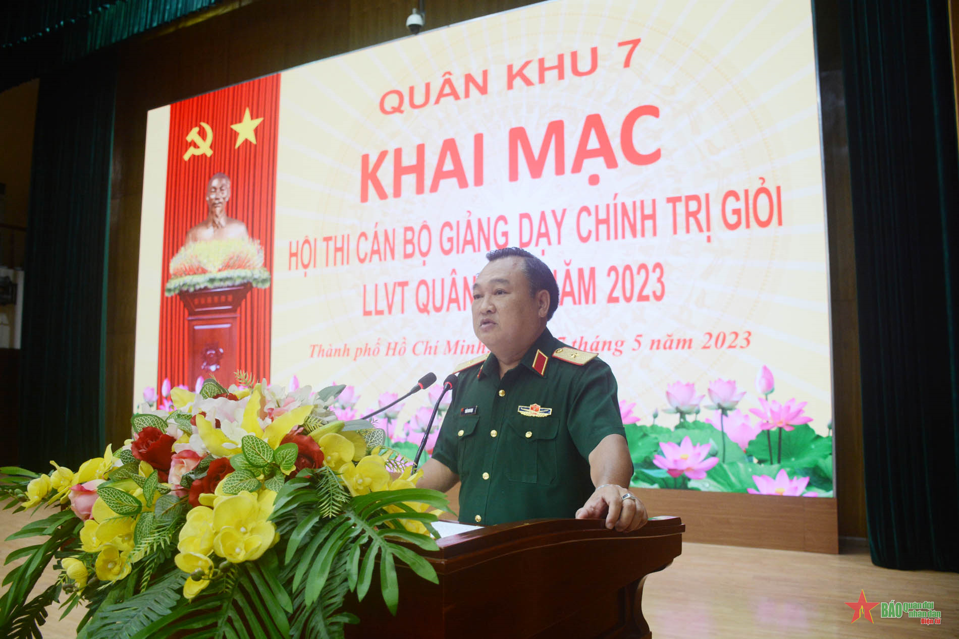 Quân khu 7 khai mạc hội thi cán bộ giảng dạy chính trị giỏi năm 2023